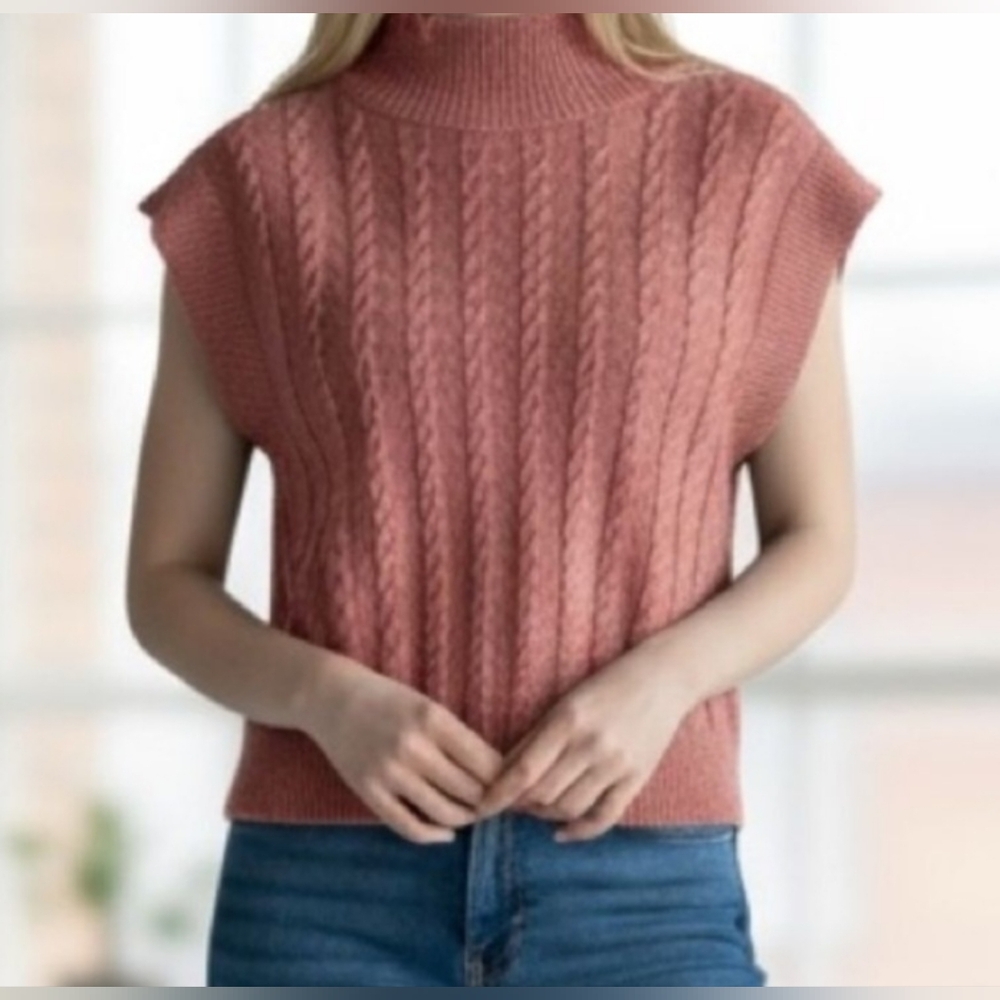 cupcakes & cashmere Cable Knit Sweater Vest - Picture 1 of 5